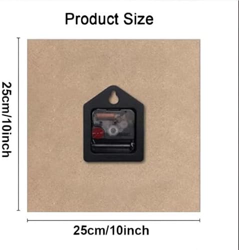 Football Square Clock Silent No Tick Battery Powered Home Decor 10inch Wooden Wall Clock for Living Room Kitchen Bathroom Farmhouse