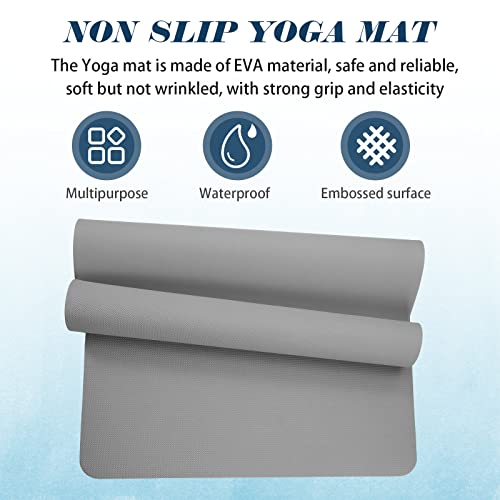 10 Pack Yoga Mats Bulk, 68'' x 24'' x 4mm Thick Yoga Mats for Kids and Adult Gym Mats Bundle Latex Free Exercise Mats with...