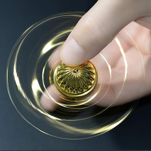 Umnodobn Gold Fidget Spinner Magic Orb Anxiety Toys Stress Relief Reducer Spin Fidgets Hand Bearing Tri Spinner Finger Spi...