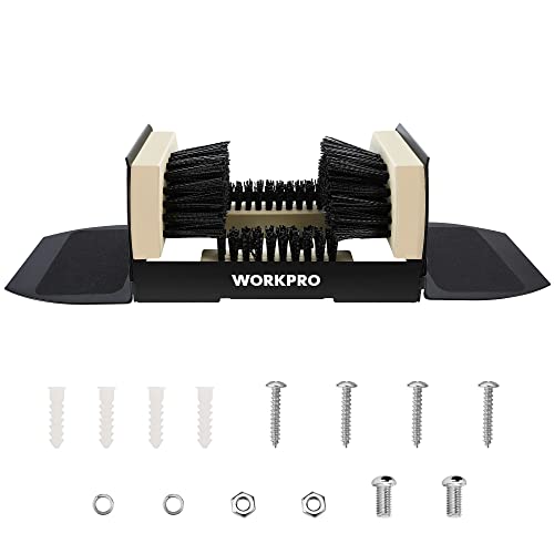 WORKPRO Boot Brush Scraper Outdoor, Shoe Cleaner Brush, Boot Scrubber with Flaps, Heavy Duty Boot Cleaning Brush