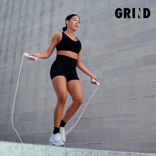 GRIND | Jump Rope - Adjustable "Float" | Tangle-Free, Rapid Speed with Ball Bearings | Ergonomic Soft Grip Handles | Skipp...