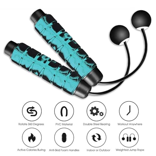 axGear Ropeless Jump Rope Weight Adjustable Fitness Workout Sport Skipping Cordless