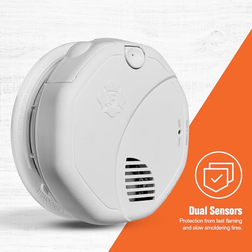 First Alert SM300-AC, Interconnect Hardwire Dual Sensor Smoke Alarm with Battery Backup, 1-Pack