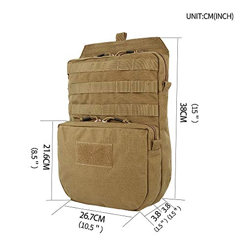 EXCELLENT ELITE SPANKER Tactical MOLLE Hydration Pack for 3L Hydration Water Bladder Molle Vest Accessory