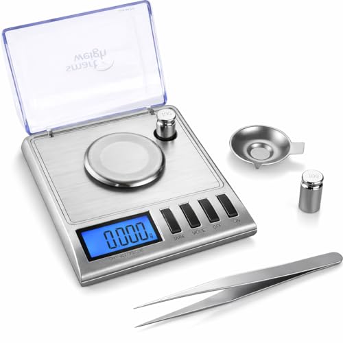 Smart Weigh GEM20-20g x 0.001 Grams, High Precision Digital Milligram Jewelry Scale, Reloading, Jewelry and Gems Scale, Ca...