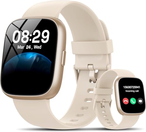 Smart Watch with Alexa Built-in, 1.83" HD Touchscreen Fitness Tracker with Bluetooth Calling, Fitness Watch with Heart Rat...