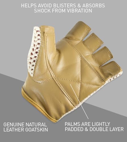 AERO|TECH|DESIGNS | Crochet Cycling Gloves | Natural Leather Padded Palms | Breathable Cotton Crochet