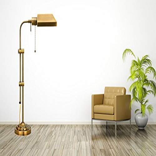 Cal Lighting BO-117TB-AB Table Lamp, Antique Brass, Metal, 4.3x22.5x17.3 inches