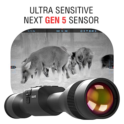 ATN Thor 5 Smart HD Thermal Scope w/Ultra Sensative Gen 5 Sensor, Video Rec, Built in LRF, Ballistic Calculator, RAV