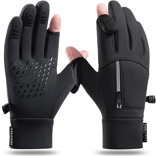 weiatas Winter Fingerless Gloves for Men Women Touch Screen, Cold Weather Thermal Sport Gloves for Fishing Running Cycling...