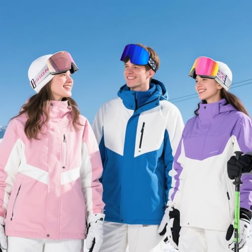 EXP VISION Ski/Snowboard Goggles, Magnetic Lens Snow Goggles with Anti-Fog & UV400 Protection for Men & Women