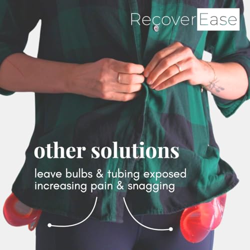 RecoverEase - Mastectomy Drain Pouch for Breast Cancer Treatment & Recovery Supplies - Essential Post Surgery Must Haves &...