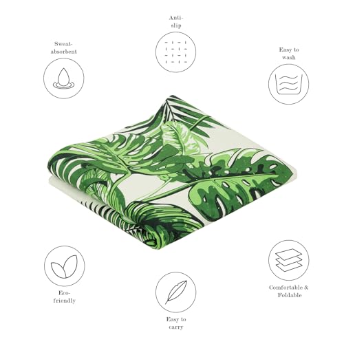 JOOEER Foldable Yoga Mat, Non-slip Suede Fitness Mat With Carry Bag for Yoga, Exercise, Pilates, 1.5mm Thick Lightweight E...