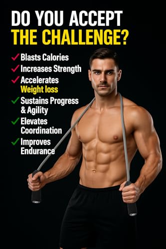 Weighted Jump Rope Workout (1LB) - Tangle-Free Ball Bearing Speed Skipping Rope for MMA Boxing Weight-loss Crossfit Fitnes...