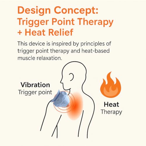 Heated Vibrating Massage Ball with Suction Base – 2 Heat & 2 Vibration Modes, Deep Tissue Trigger Point Massager for Back,...