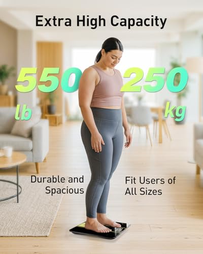 RunStar Scale for Body Weight 550lb, 14-Inch Digital Bathroom Scale with Baby & Pet Mode, Extra-Large Bright LED Display, ...