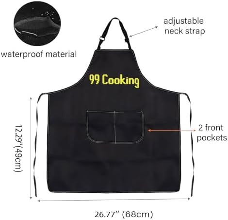 WCGXKO OSRS 99 Cooking Kitchen Apron OSRS Fans Gift 99Cooking Baking Gift for Gamer