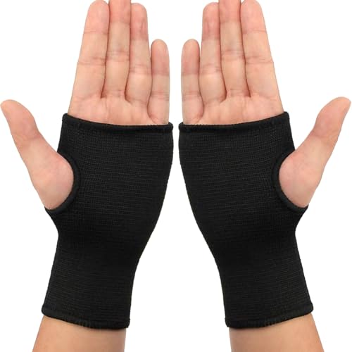 JUSDIQIR Palm Brace Wrist Support Sleeves (1 Pair), Everyday Use Wrist Brace, Compression Carpal Tunnel for Wrist Pain Rel...