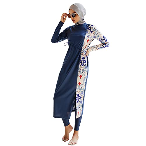 Muslim Swimsuits for Women Modest Islamic Arabic Swimwear Burkini Full Cover Hijab Top Pants Swimming Cap Bathing Suits