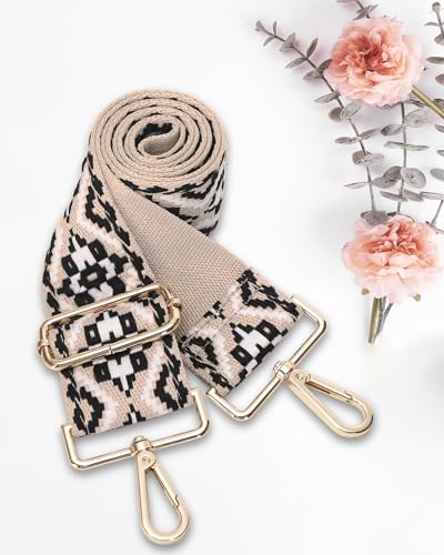 GINJKGO Purse Straps Replacement Crossbody - Adjustable Bag Strap for Purses, Wide Shoulder Strap for Women Guitar Purses