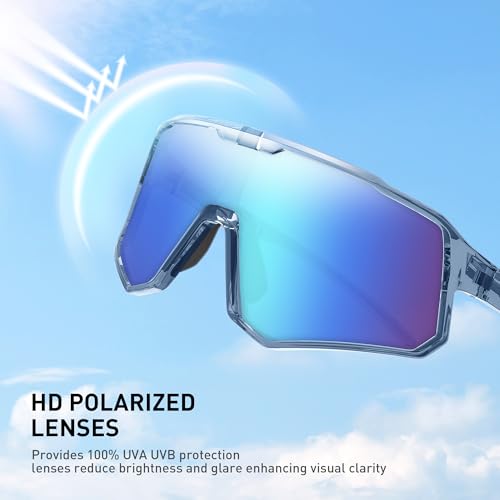 YAMAZI Cycling Sunglasses for Men Women Sports Sunglass Polarized UV Protection for Bicycle Running Baseball Glasses