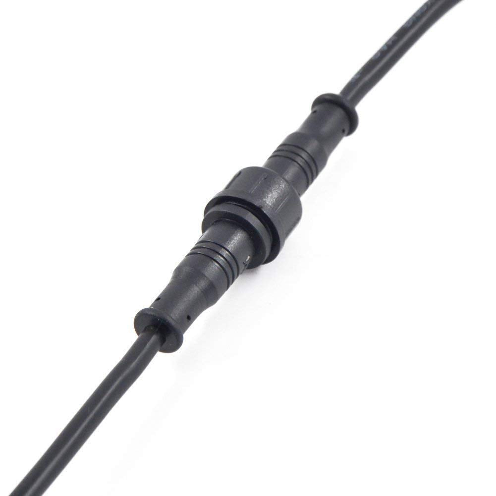 WESIRI 4pin Black Electrical Connector - 5Pairs LED Lights Extension Cable 20cm/Pair, 0.2mm², Model 5Pairs 4pin S