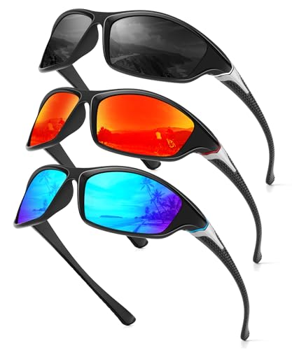 OUTDOORKING Sports Mens-Sunglasses Polarized Sunglasses-Men: Sunglasses for Men UV Protection for Running Cycling Fishing