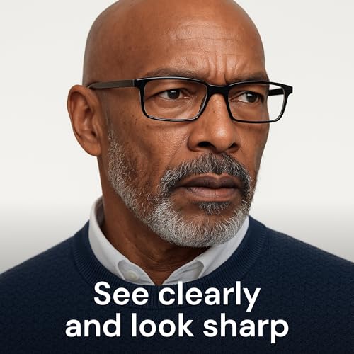 Gaoye Reading Glasses Men - Blue Light Blocking Lenses, TR90 Frames, UV400 - Eyeglasses with Clear Vision