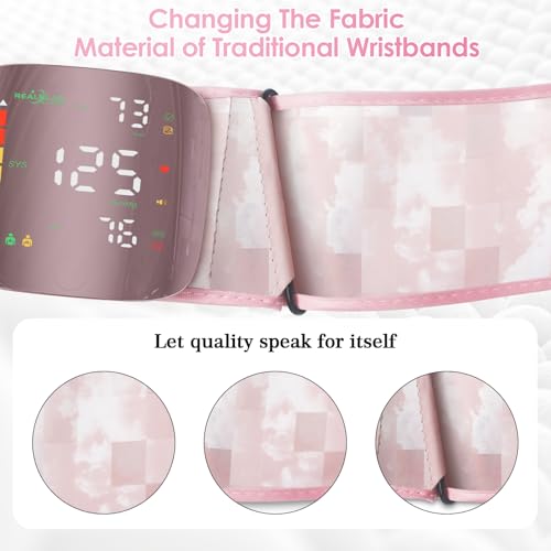 Wrist Blood Pressure Monitors for Home Use with Curved Screen, Rechargeable Bp Machine, One-Button Switch Voice and User, ...