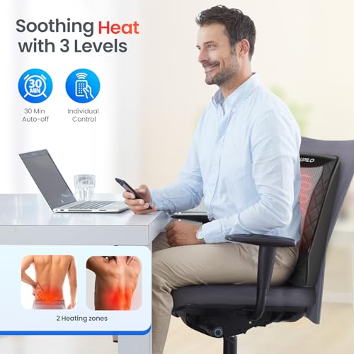 CuPiLo Back and Neck Massager, FSA Eligible HSA Store Massager for Pain Relief Deep Tissue, Heated Massage with Vibration,...