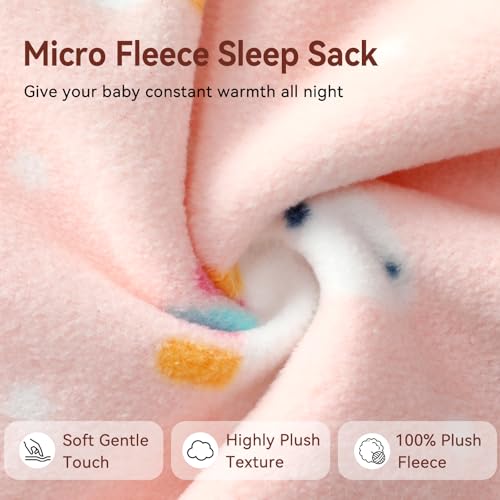Unnivoll Fleece Baby Sleep Sack 18-24 Months Long Sleeve 1.0 Tog Baby Wearable Blanket Microfleece Sleeping Sack with 2-Wa...