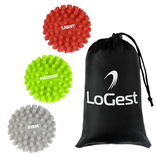 Logest 3-Piece Set Foot Massage Ball - for Trigger Point Therapy, Injury Rehabilitation & Deep Tissue Massage Balls - Prev...
