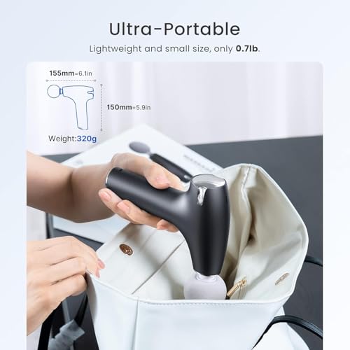 RENPHO Portable Mini Massage Gun with Heat, Valentine's Day Gifts, Handheld Percussion Neck Massager, Compact and Travel-F...