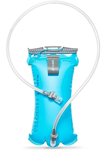 HydraPak Velocity Hydration Reservoir (1.5L or 2L), Slim Profile Water Bladder, Self-Sealing Bite Valve, Leak Proof, Rever...