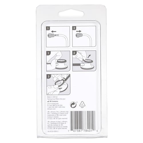 3M Littmann Stethoscope Spare Parts Kit – Gray, Compatible with Classic III™, Cardiology IV™, CORE Digital, Includes Eartips, Adult & Pediatric Diaphragms, Non-Chill Bell Sleeve, 40017