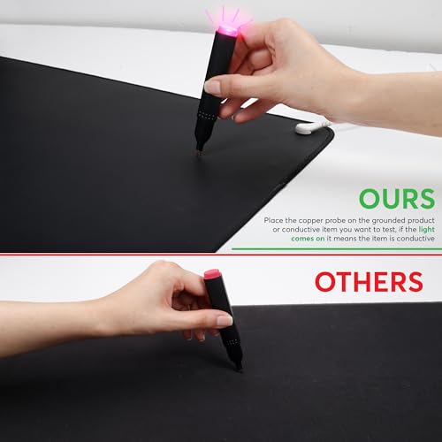RelaxSense Grounding Mat for Feet - Foldable Earthing Well Mats with Tester Pen & Cord - Lightweight Earthing Mat Groundin...