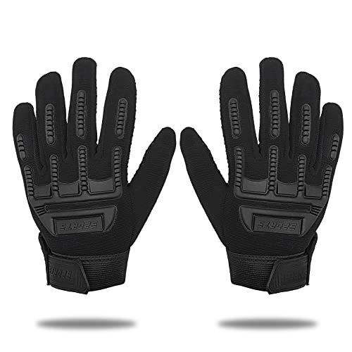 Long Keeper Kids Cycling Tactical Gloves – Boys Sport Climbing Fishing Gloves Anti Slip Full Finger Gloves
