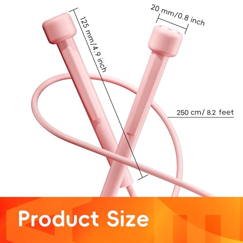 5 Pack Adjustable Jump Rope for Fitness and Exercise,Lightweight PVC Skipping Rope for Men,Women and Kids-Tangle-Free for ...