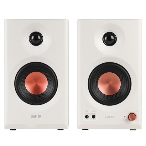 Edifier MR3 Powered Studio Monitor Speakers, Hi-Res Audio Certified Bluetooth V5.4 Active Bookshelf Loudspeakers, 2.0 Comp...