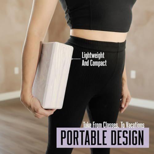 Blocks for Yoga | Non-Slip Exercise Blocks for Working Out, Pilates, Stretching, Meditation | Lightweight & Durable Yoga T...