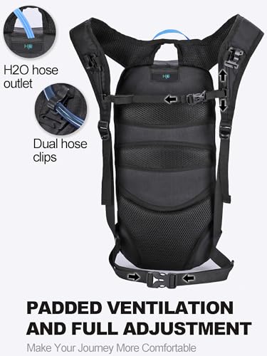 Arvano Hydration Backpack, Lightweight Hydration Pack with 2L Water Bladder, 6L Water Backpack for Men Women Cycling, Hiki...