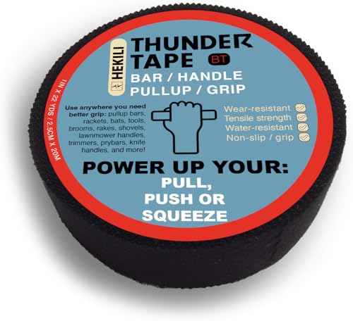 Thunder Tape 2 Pk Grip Tape - Cloth Grip Tape for Pull Up Bars, Sports, Tools, Handles, Bats, Rackets, Gym Equipment, Wire...