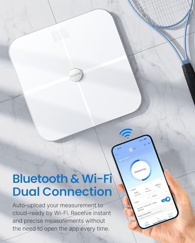RENPHO Wi-Fi Scale for Body Weight, Bluetooth Body Fat Scale, Smart Bathroom Scale Health Monitor, 13 Body Composition Ana...