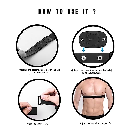 Polar H10 H9 H7 Chest Strap Replacement - Adjustable Soft HRM Compatible with Polar Heart Rate Sensor