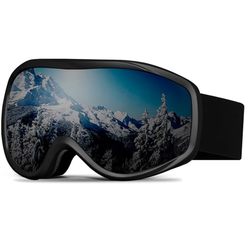 VEWOE Ski Goggles OTG for Men Women, Anti-Fog Snowboard Goggles UV400 Protection Snow Goggles for Adult Youth