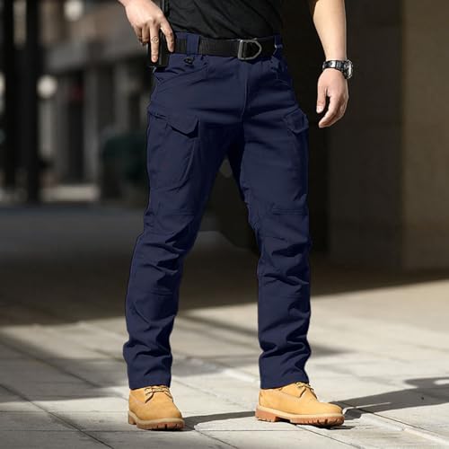 Military Cargo Pants for Men Casual Quick Drying Workout Waterproof Combat Pants Trendy Stretch Lightweight Hiking Trousers