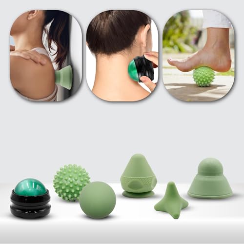 Physical Therapy Pain Relief Massage Ball Set for Trigger Point Release - Myofascial Release Tool & Deep Tissue Massage Se...