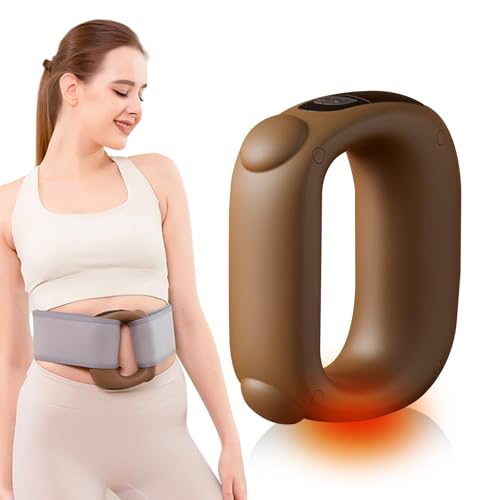 EAshuhe Hands-Free Mini Massage Gun with Heat & Waist Belt - Portable Deep Tissue Percussion Massager for Neck Shoulder Mu...