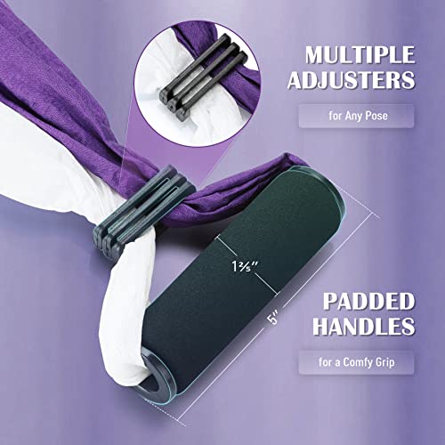 ZELUS Aerial Yoga Swing Sling Strong Yoga Hammock Kit Set Trapeze Inversion Equipment Include 2 Extensions Straps and Ceil...