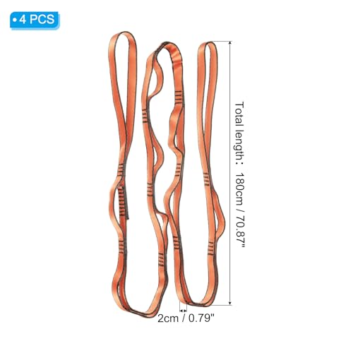 PATIKIL Daisy Chain Straps, Strong Climbing Strap Adjustable Nylon Chain Sling with Loops for Aerial Yoga Hammock Swing